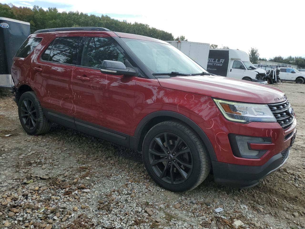 2017 Ford Explorer VIN 1FM5K8D81HGE17396 Copart auction photo, rear end / all over damage thumbnail 4