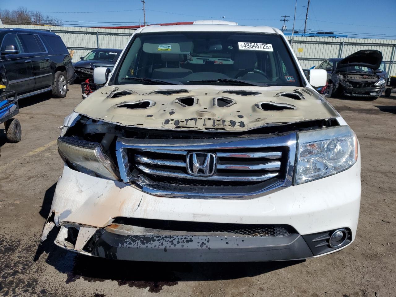 2013 Honda Pilot VIN 5FNYF4H58DB040455 Copart auction photo, front end damage thumbnail 5