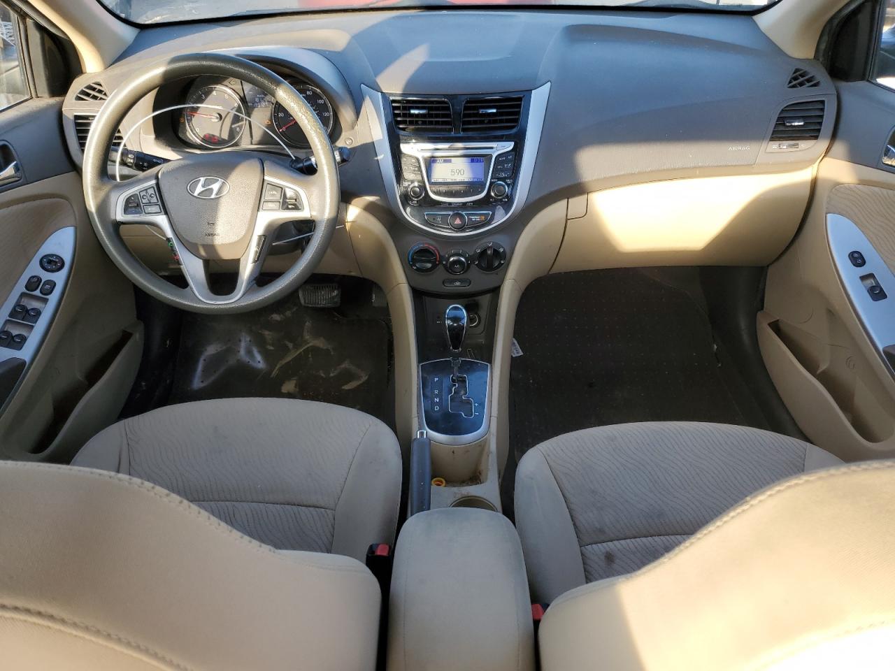 2013 Hyundai Accent VIN KMHCU4AE4DU574923 Copart auction photo, front end / rear end damage thumbnail 10