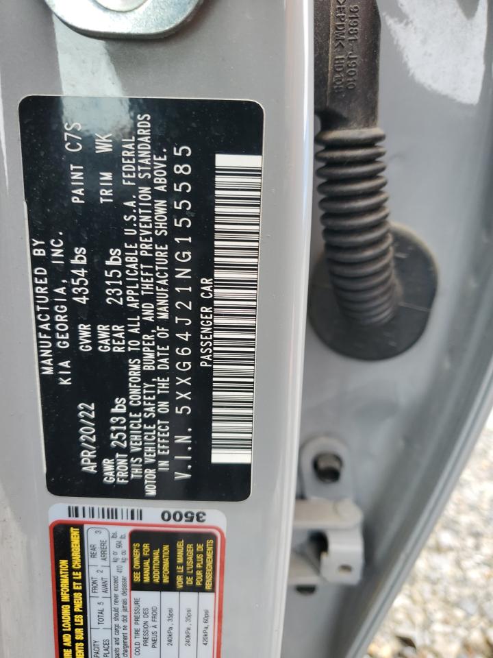 2022 KIA K5 VIN 5XXG64J21NG155585 Copart auction photo, all over damage thumbnail 14
