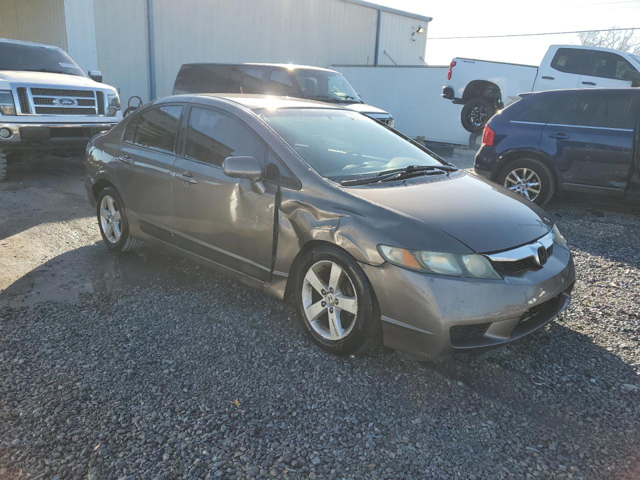 2009 Honda Civic VIN 2HGFA16699H515677 Copart auction photo, side / front end damage thumbnail 4