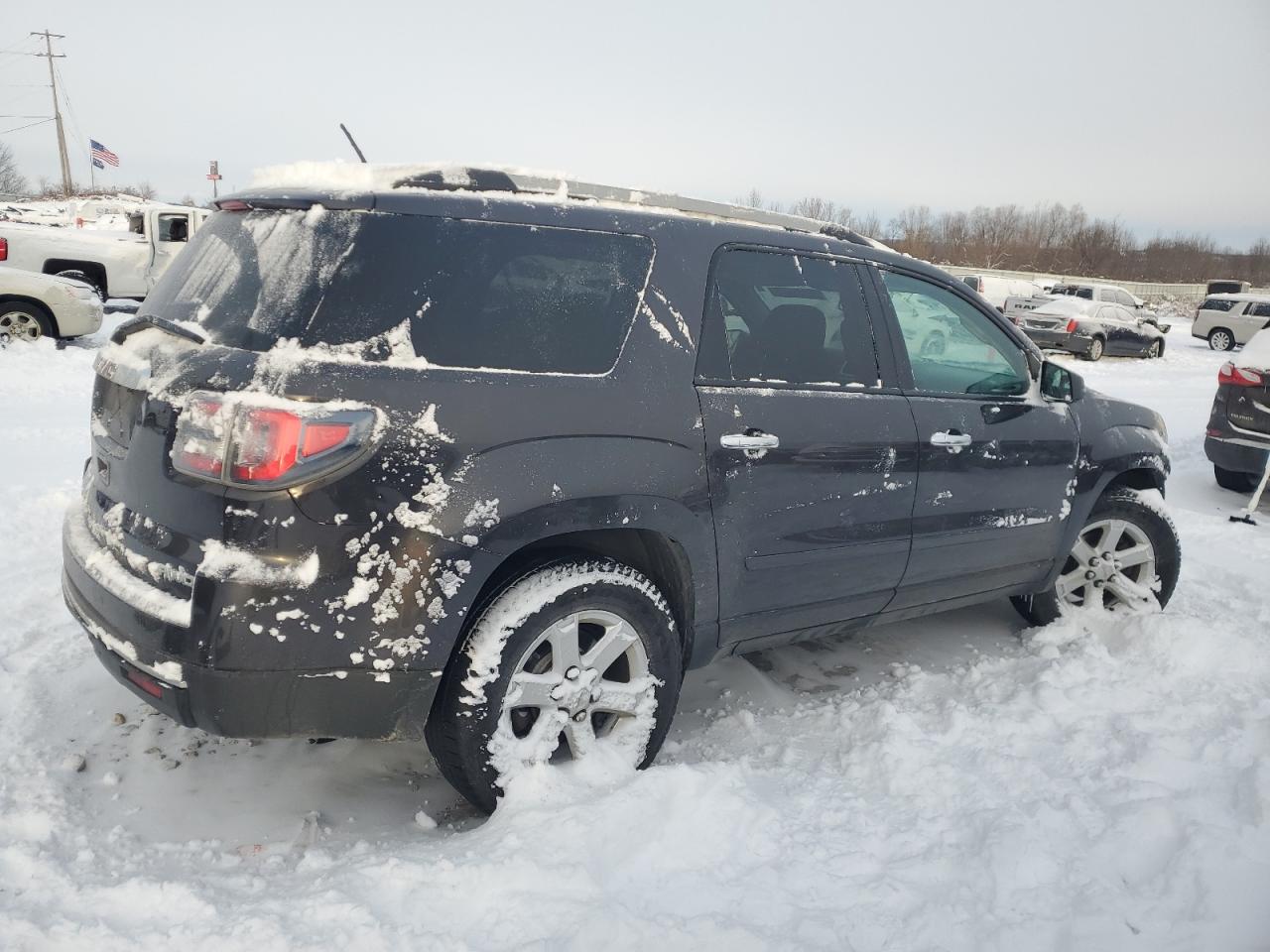 2014 GMC Acadia VIN 1GKKVPKD6EJ136495 Copart auction photo, front end / side damage thumbnail 3