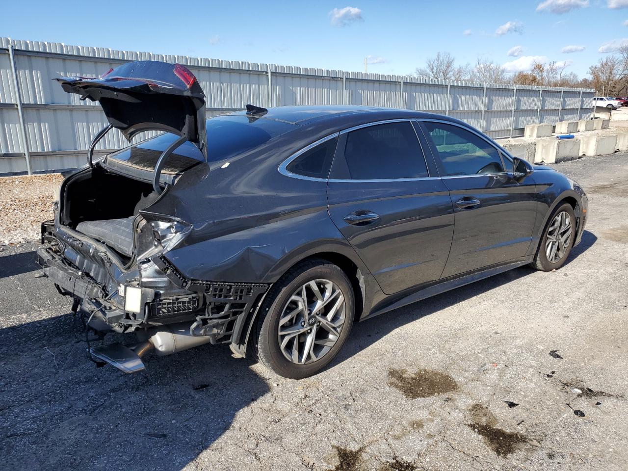 2022 Hyundai Sonata VIN KMHL14JA4NA232977 Copart auction photo, rear end damage thumbnail 3