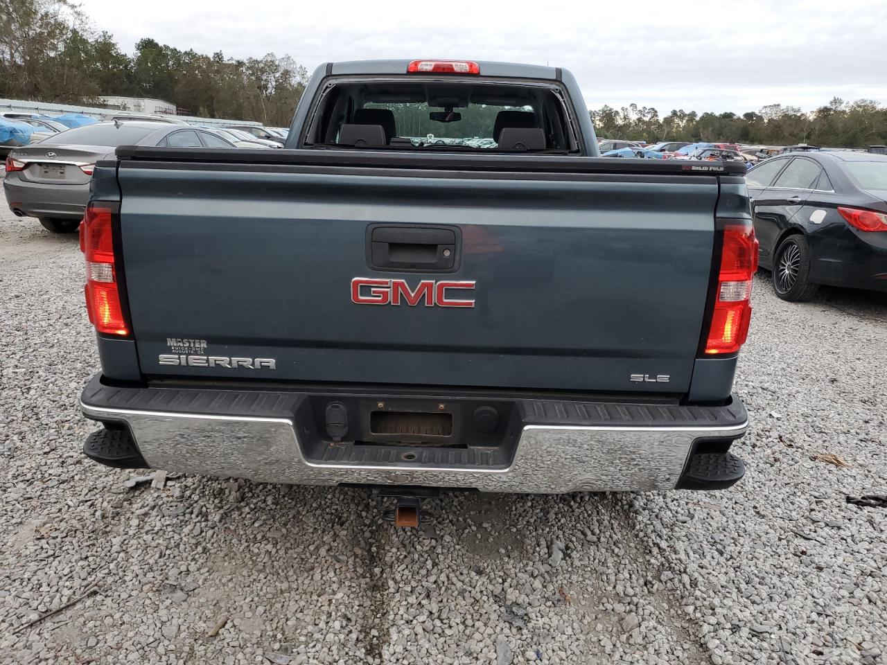 2014 GMC Sierra VIN 1GTR1UEH0EZ173157 Copart auction photo, front end / top/roof damage thumbnail 6
