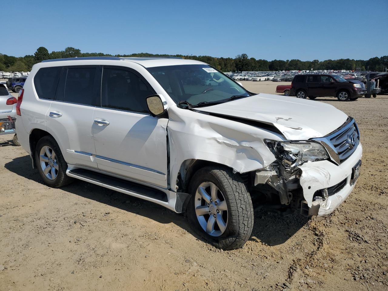 2012 Lexus GX VIN JTJBM7FX1C5046547 Copart auction photo, front end / side damage thumbnail 4
