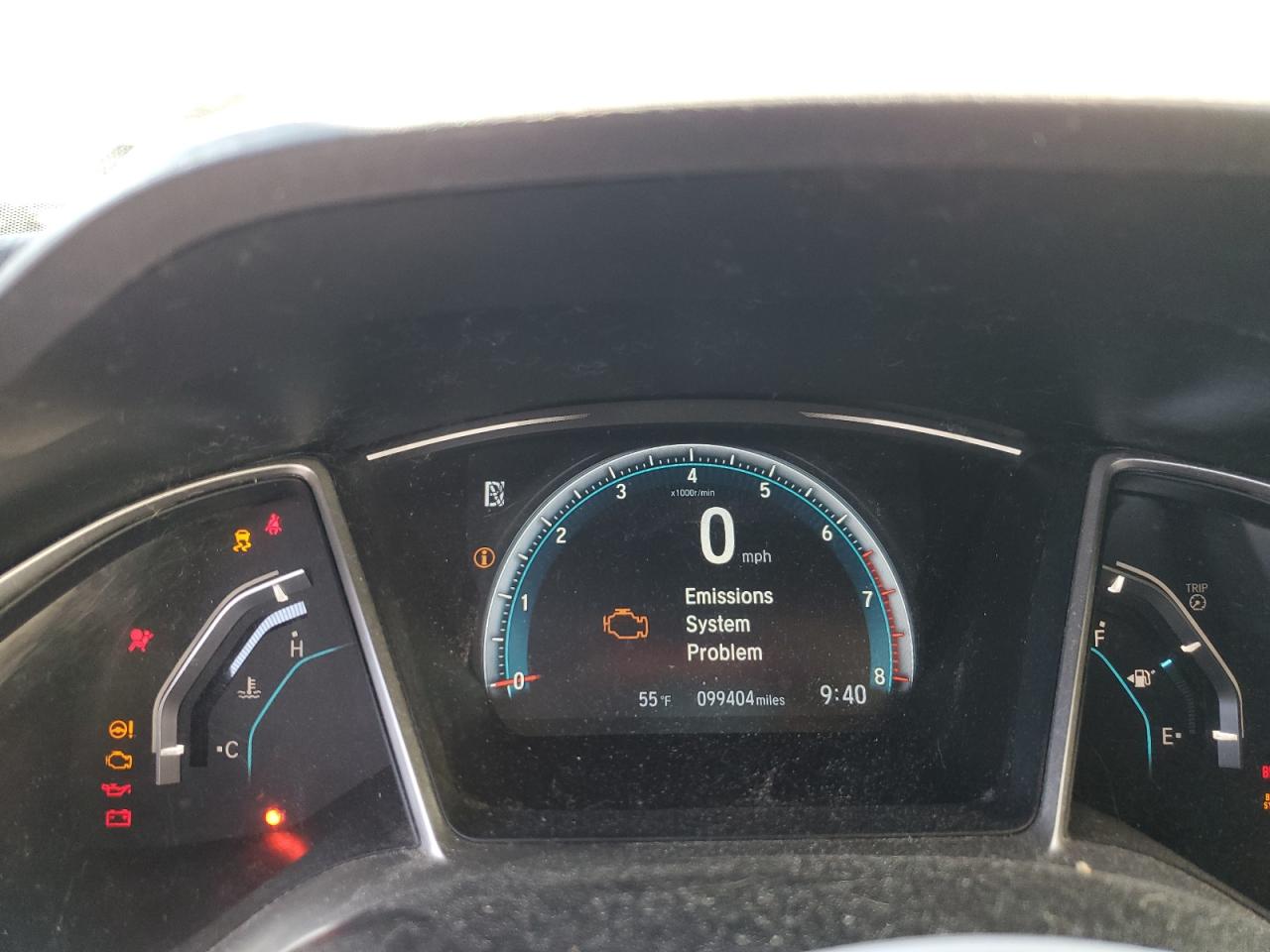 2016 Honda Civic VIN 19XFC1F78GE002107 Copart auction photo, rear end / side damage thumbnail 9