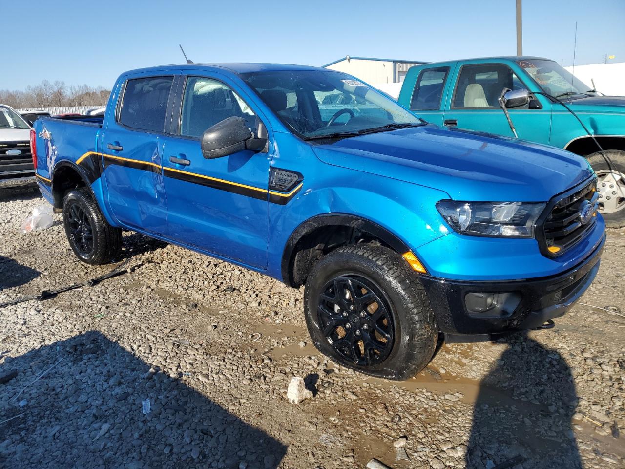 2022 Ford Ranger VIN 1FTER4FH8NLD10810 Copart auction photo, side / rear end damage thumbnail 4