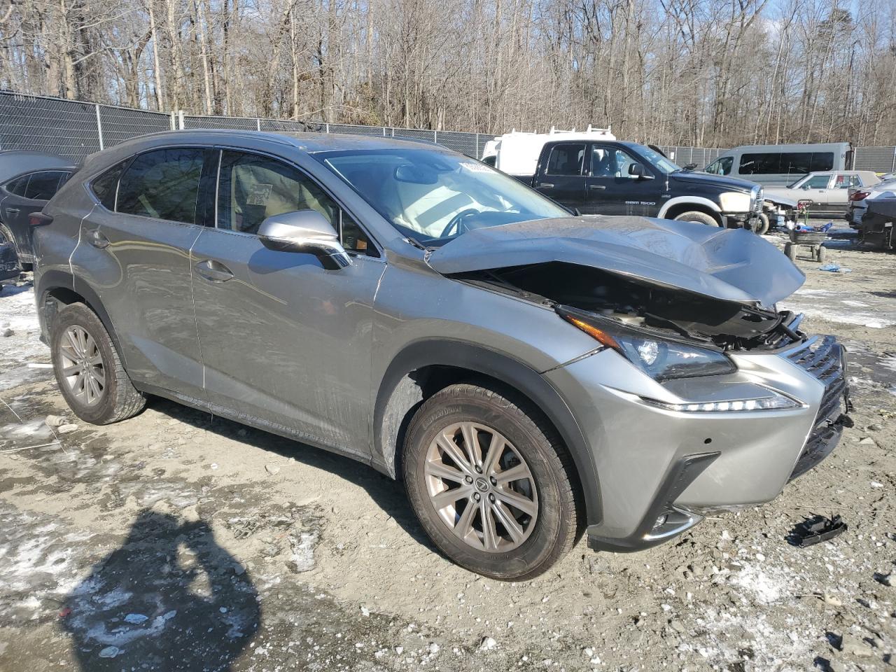 2021 Lexus NX VIN JTJDARDZ1M2243917 Copart auction photo, front end / side damage thumbnail 4