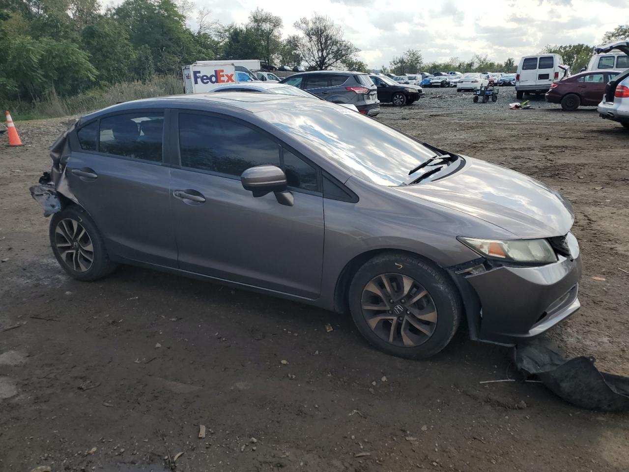 2014 Honda Civic VIN 19XFB2F80EE077141 Copart auction photo, rear end / front end damage thumbnail 4