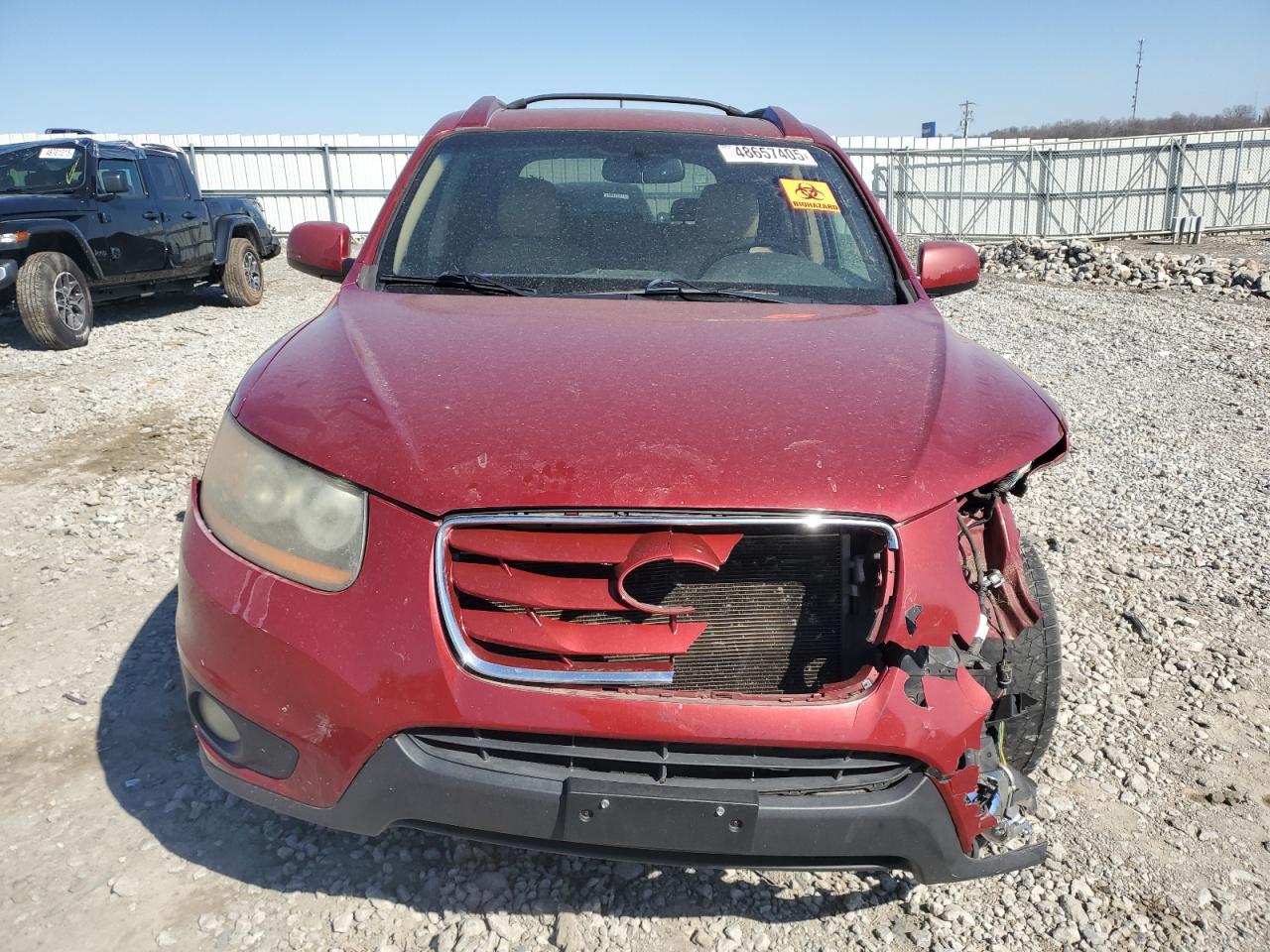 2011 Hyundai Santa Fe VIN 5XYZK4AG7BG073481 Copart auction photo, front end damage thumbnail 5