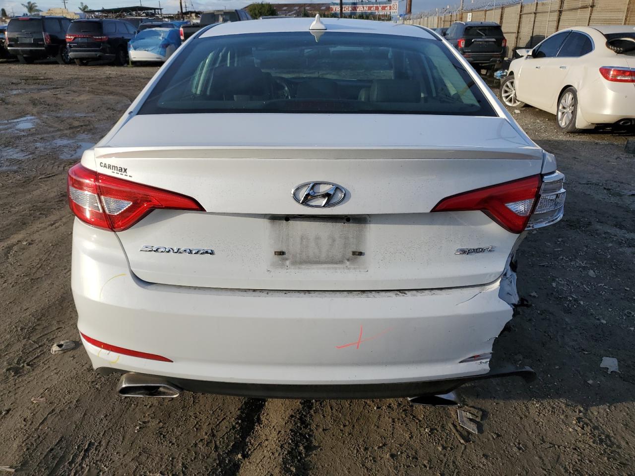 2016 Hyundai Sonata VIN 5NPE34AF1GH362097 Copart auction photo, rear end damage thumbnail 6