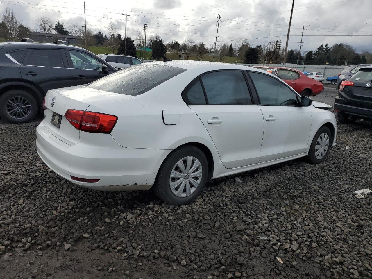 2015 Volkswagen Jetta VIN 3VW2K7AJ4FM347188 Copart auction photo, front end damage thumbnail 3