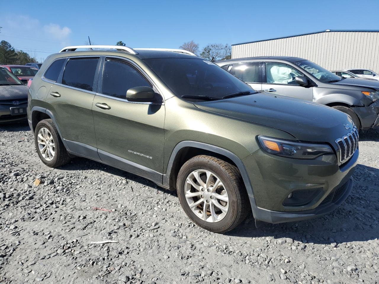 2019 Jeep Cherokee VIN 1C4PJLCB1KD416578 Copart auction photo, front end / side damage thumbnail 4