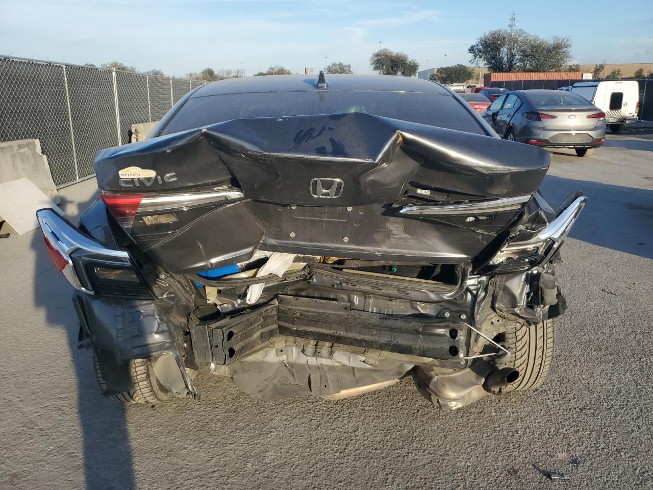 2022 Honda Civic VIN 2HGFE2F2XNH542467 Copart auction photo, rear end / front end damage thumbnail 6