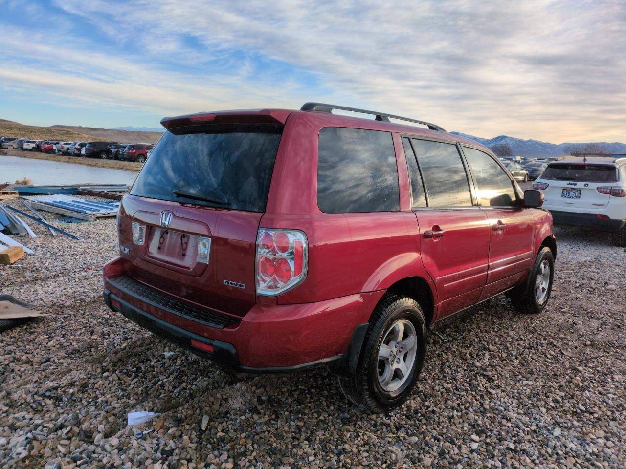 2006 Honda Pilot VIN 2HKYF18616H528643 Copart auction photo, front end / side damage thumbnail 3