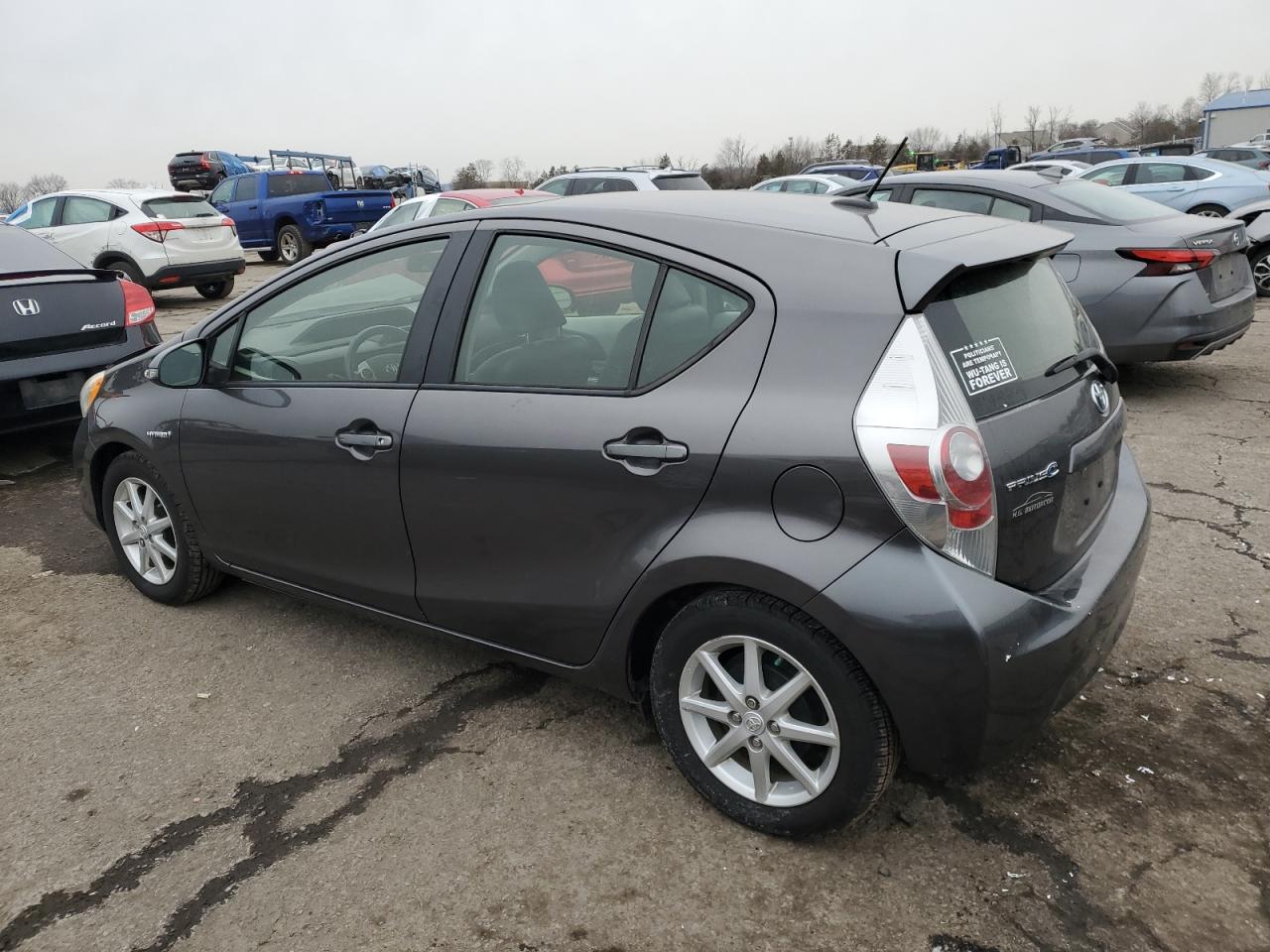 2014 Toyota Prius VIN JTDKDTB37E1069050 Copart auction photo, front end / side damage thumbnail 2
