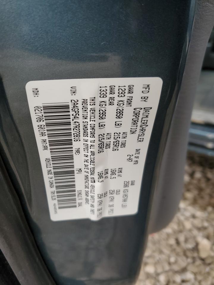 2007 Chrysler Town & Country VIN 2A4GP54L47R272816 Copart auction photo, front end damage thumbnail 15