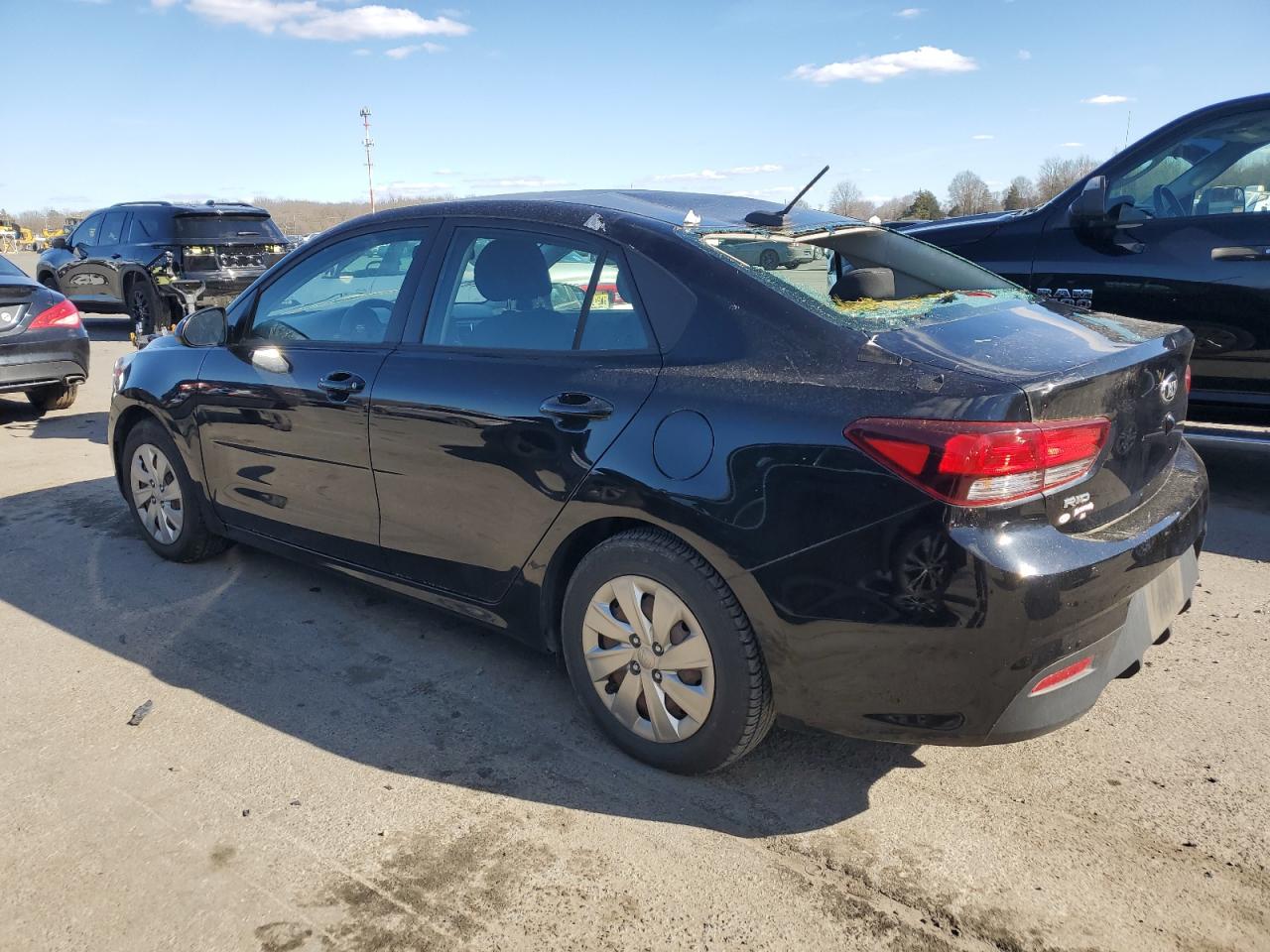 2018 KIA Rio VIN 3KPA24AB2JE046816 Copart auction photo, top/roof damage thumbnail 2