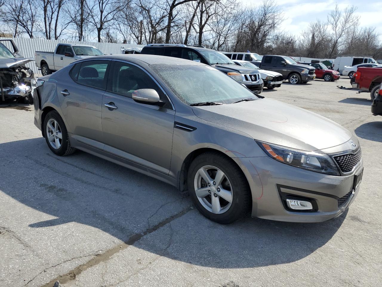 2015 KIA Optima VIN 5XXGM4A75FG455746 Copart auction photo, rear end / all over damage thumbnail 4