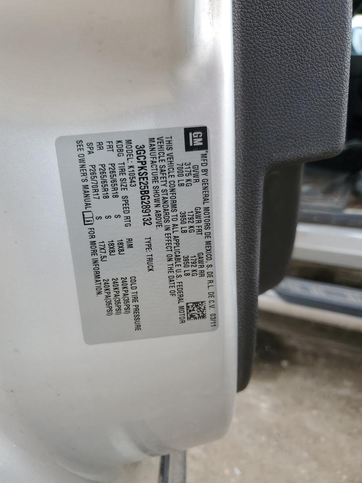 2011 Chevrolet Silverado VIN 3GCPKSE25BG289132 Copart auction photo, front end damage thumbnail 12