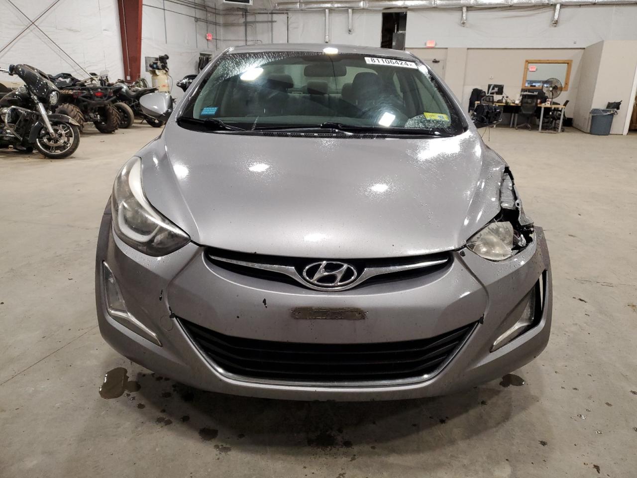 2014 Hyundai Elantra VIN KMHDH4AE6EU037027 Copart auction photo, front end / all over damage thumbnail 5
