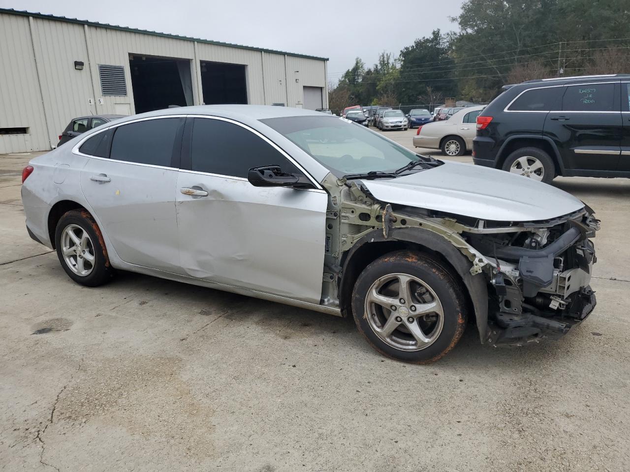 2017 Chevrolet Malibu VIN 1G1ZB5ST9HF197077 Copart auction photo, front end / side damage thumbnail 4