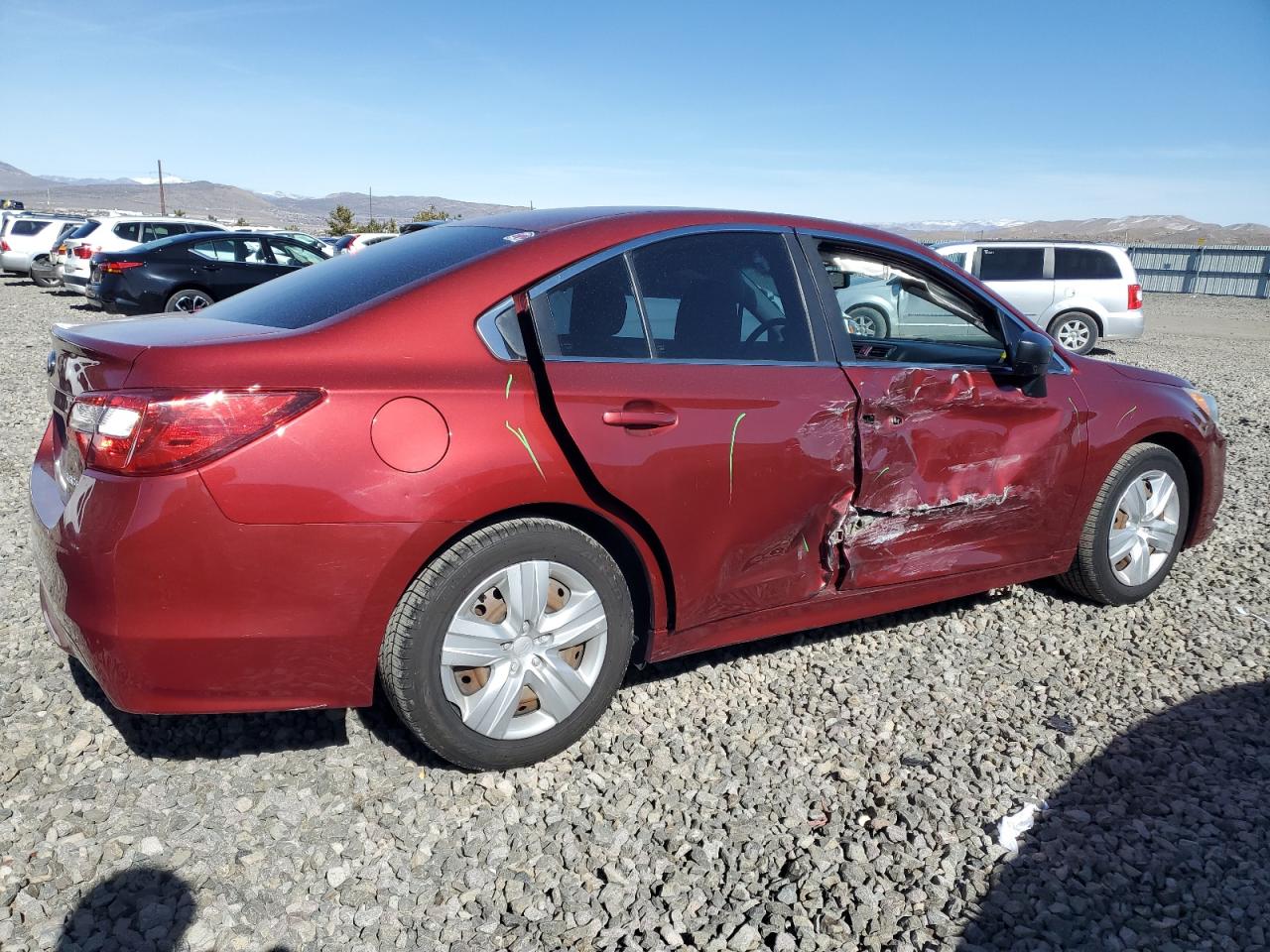 2015 Subaru Legacy VIN 4S3BNBA61F3012092 Copart auction photo, side damage thumbnail 3