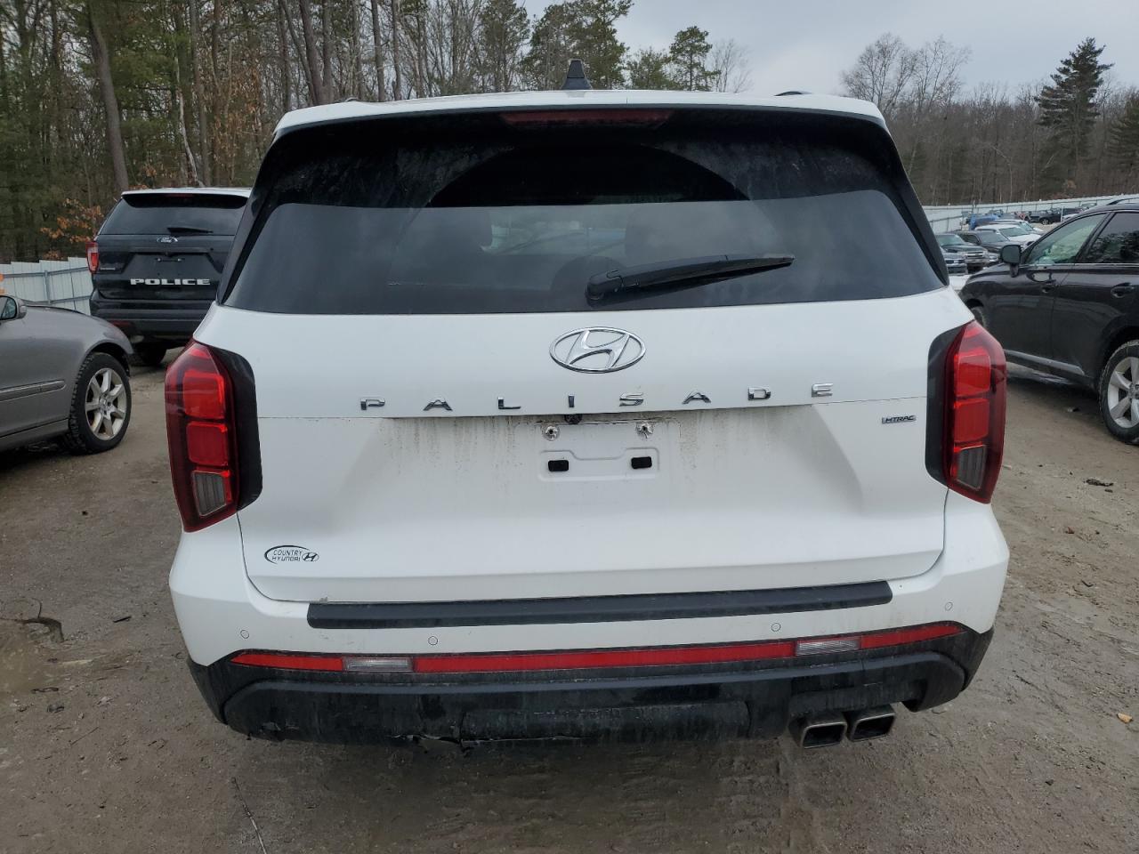 2023 Hyundai Palisade VIN KM8R5DGE1PU598339 Copart auction photo, front end / undercarriage damage thumbnail 6