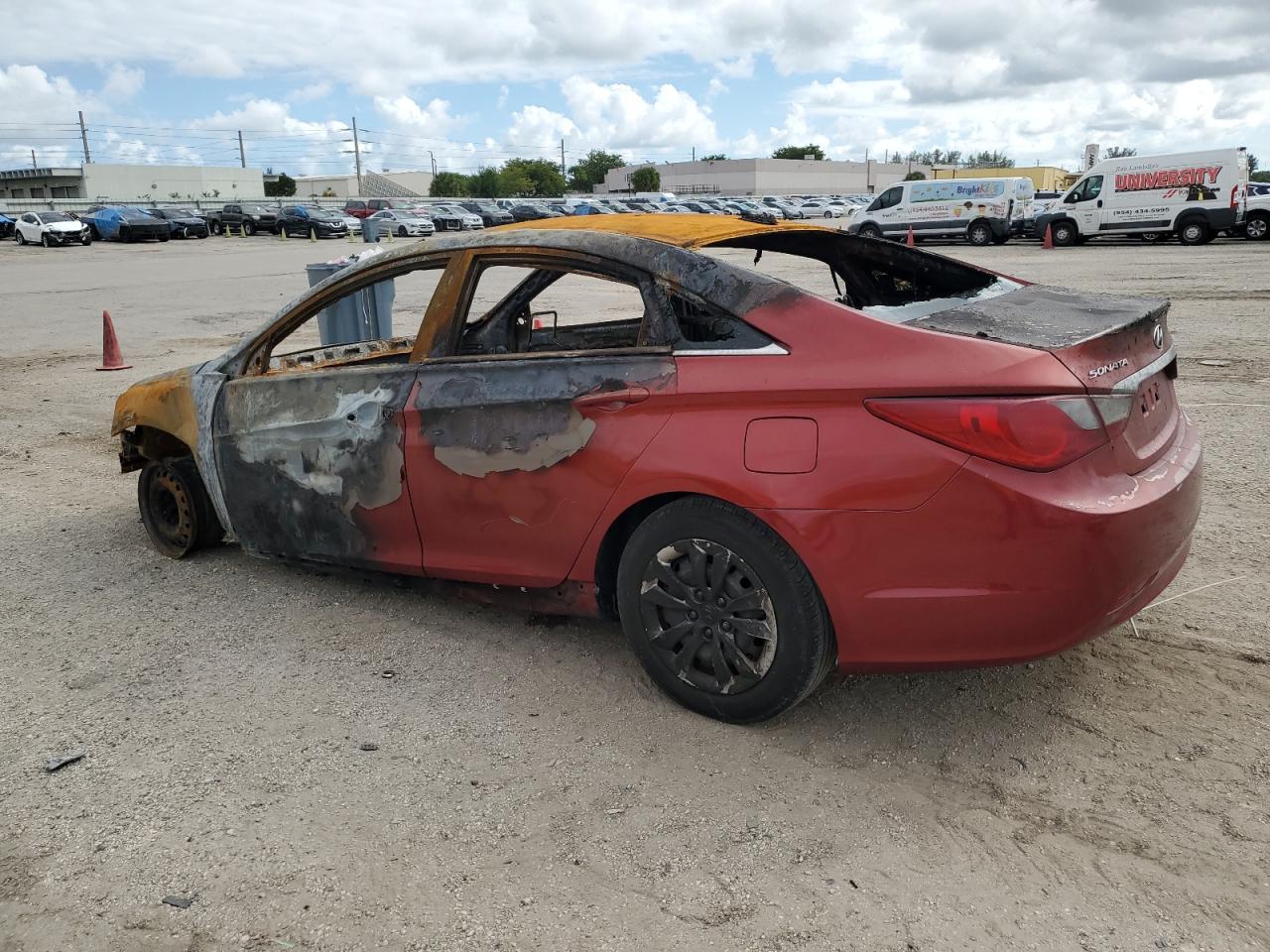 2012 Hyundai Sonata VIN 5NPEB4AC5CH478857 Copart auction photo, burn damage thumbnail 2