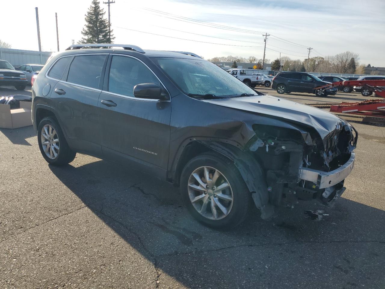 2015 Jeep Grand Cherokee VIN 1C4PJMDB7FW567665 Copart auction photo, frame damage damage thumbnail 4