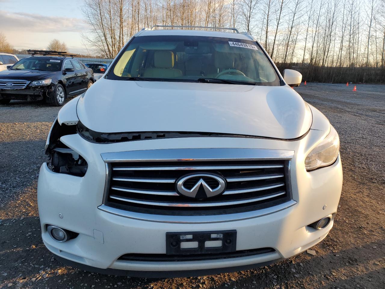 2014 Infiniti QX60 VIN 5N1CL0MMXEC512660 Copart auction photo, side / front end damage thumbnail 5