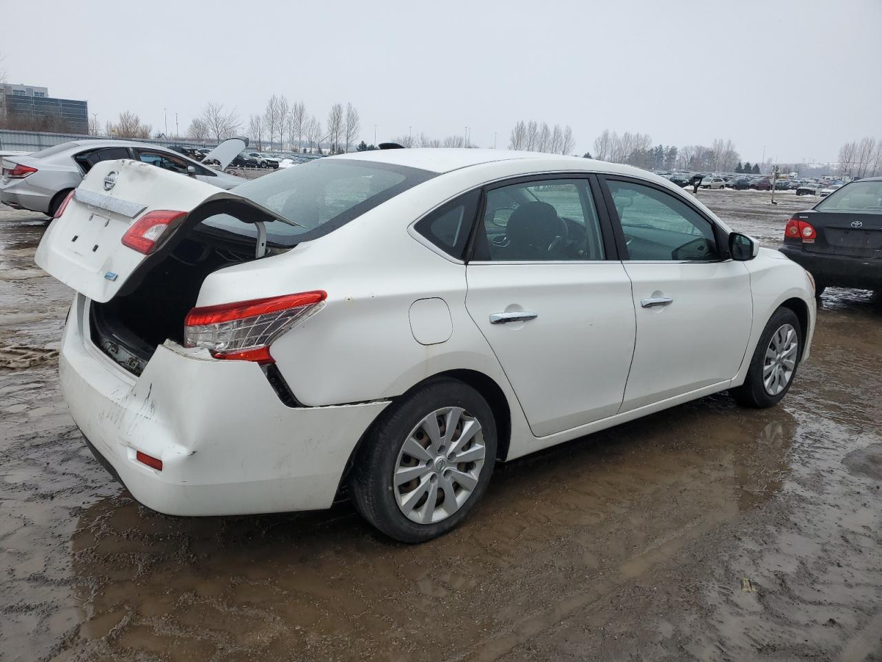 2014 Nissan Sentra VIN 3N1AB7AP4EL652510 Copart auction photo, rear end / side damage thumbnail 3