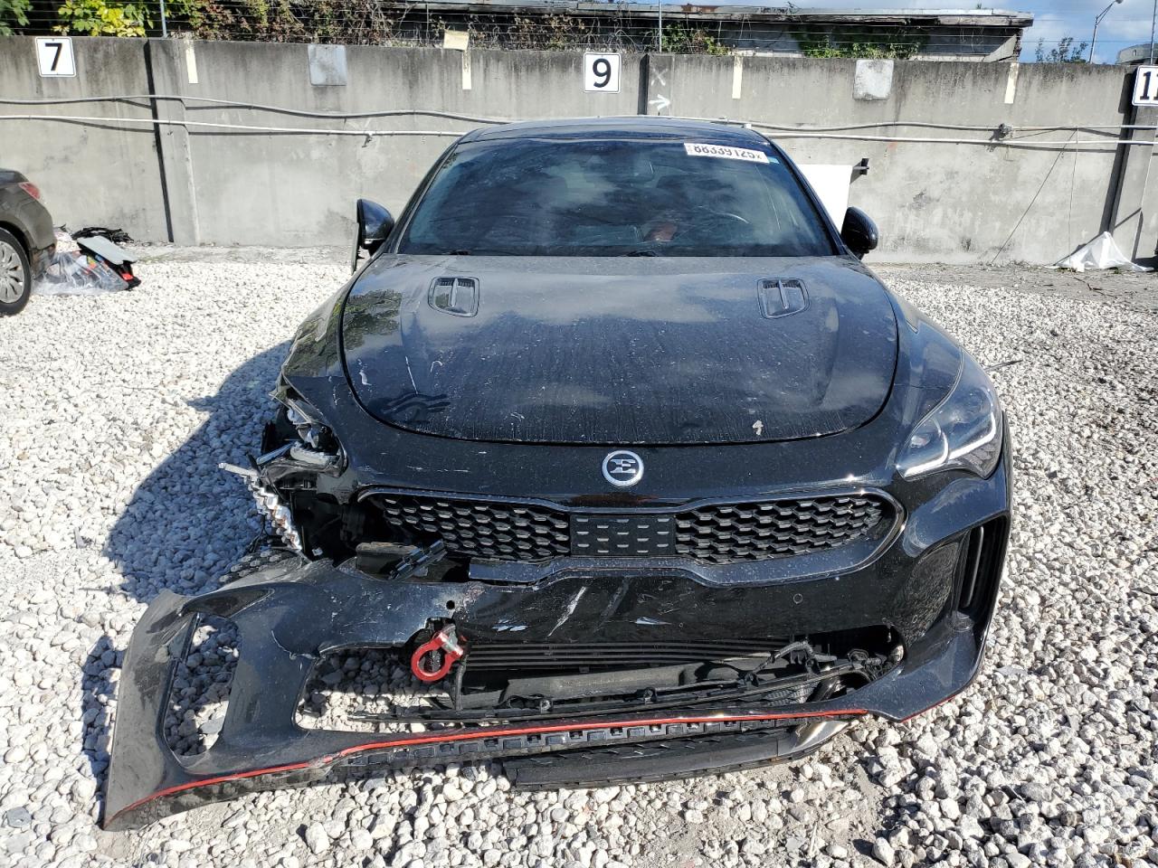 2018 KIA Stinger VIN KNAE45LC4J6037190 Copart auction photo, front end / side damage thumbnail 5