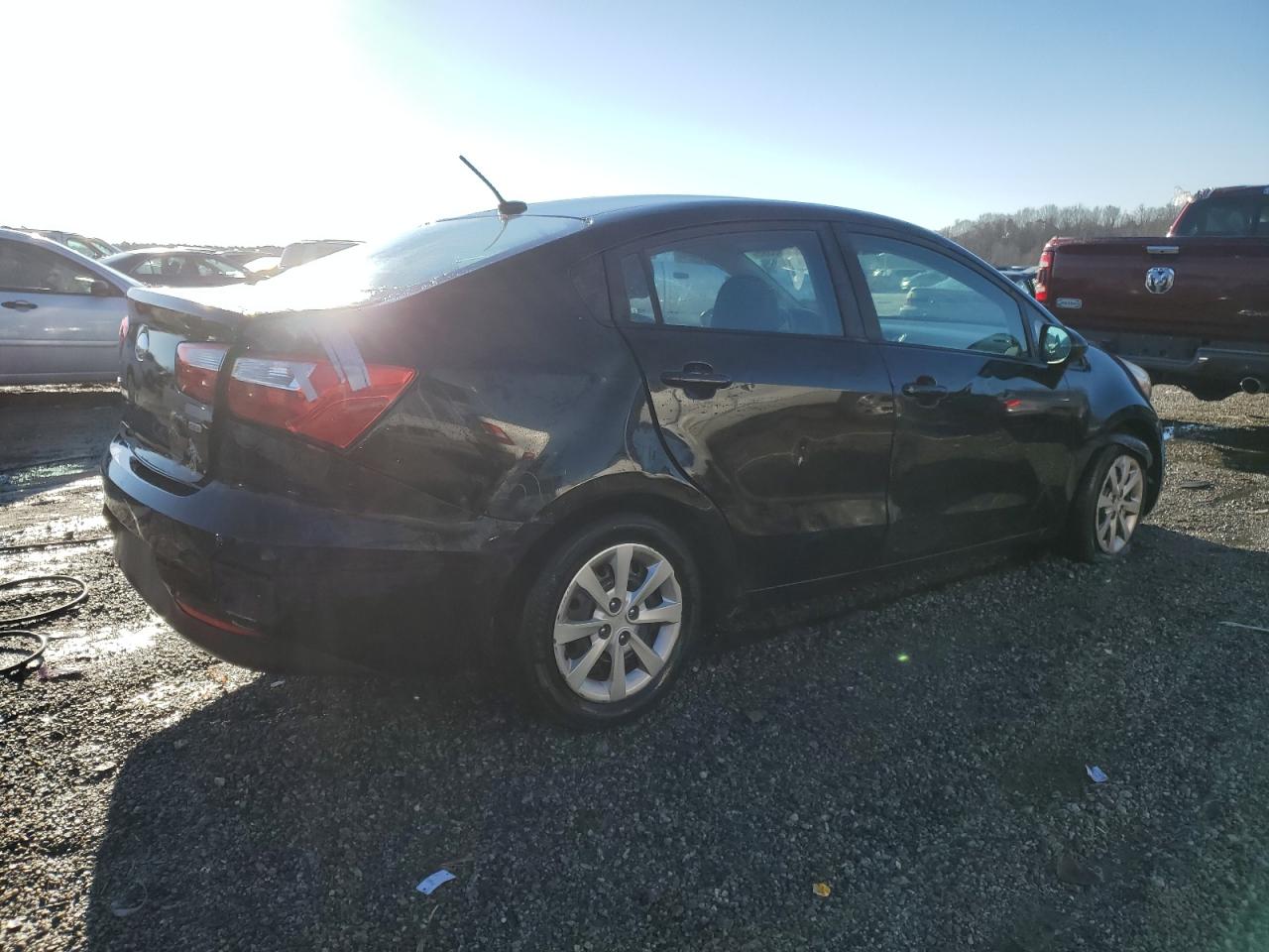 2017 KIA Rio VIN KNADM4A32H6117347 Copart auction photo, side damage thumbnail 3