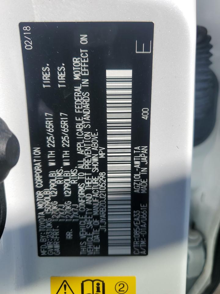 2018 Lexus NX VIN JTJYARBZ0J2105298 Copart auction photo, side damage thumbnail 12