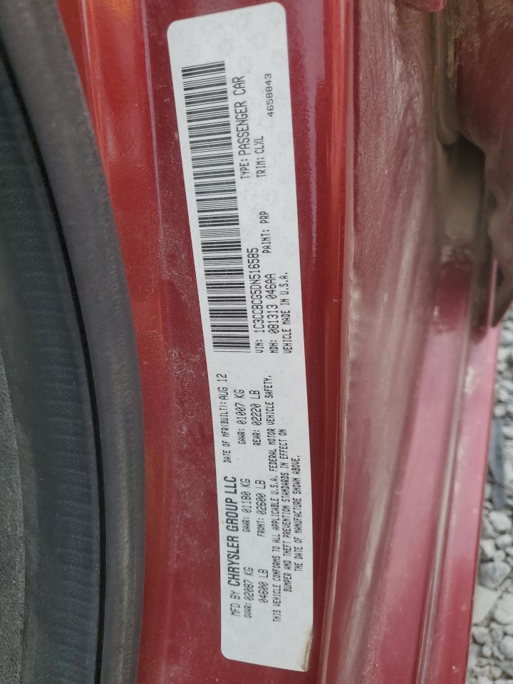 2013 Chrysler 200 VIN 1C3CCBCG5DN516585 Copart auction photo, all over damage thumbnail 12