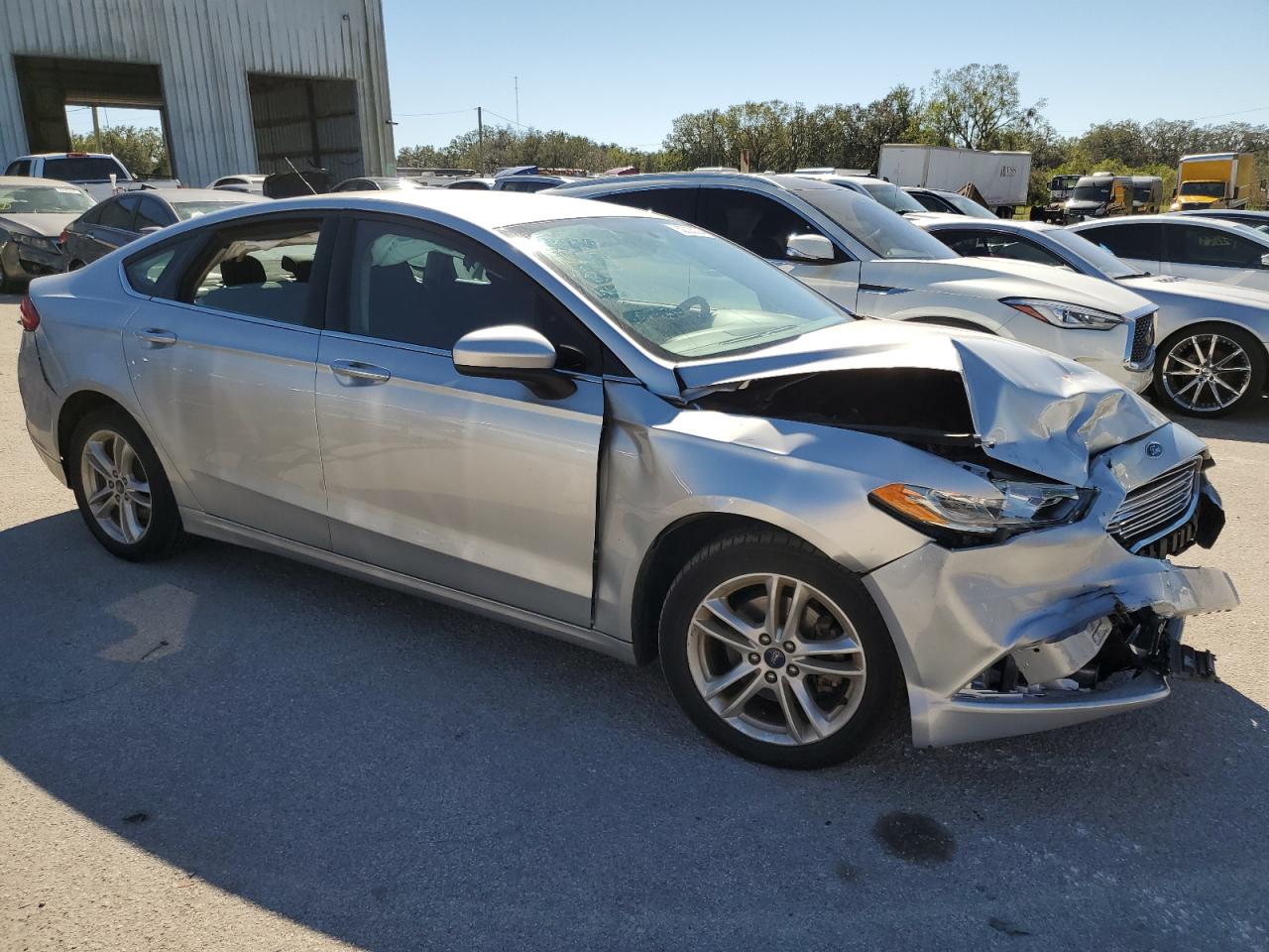 2018 Ford Fusion VIN 3FA6P0HD0JR183503 Copart auction photo, front end damage thumbnail 4