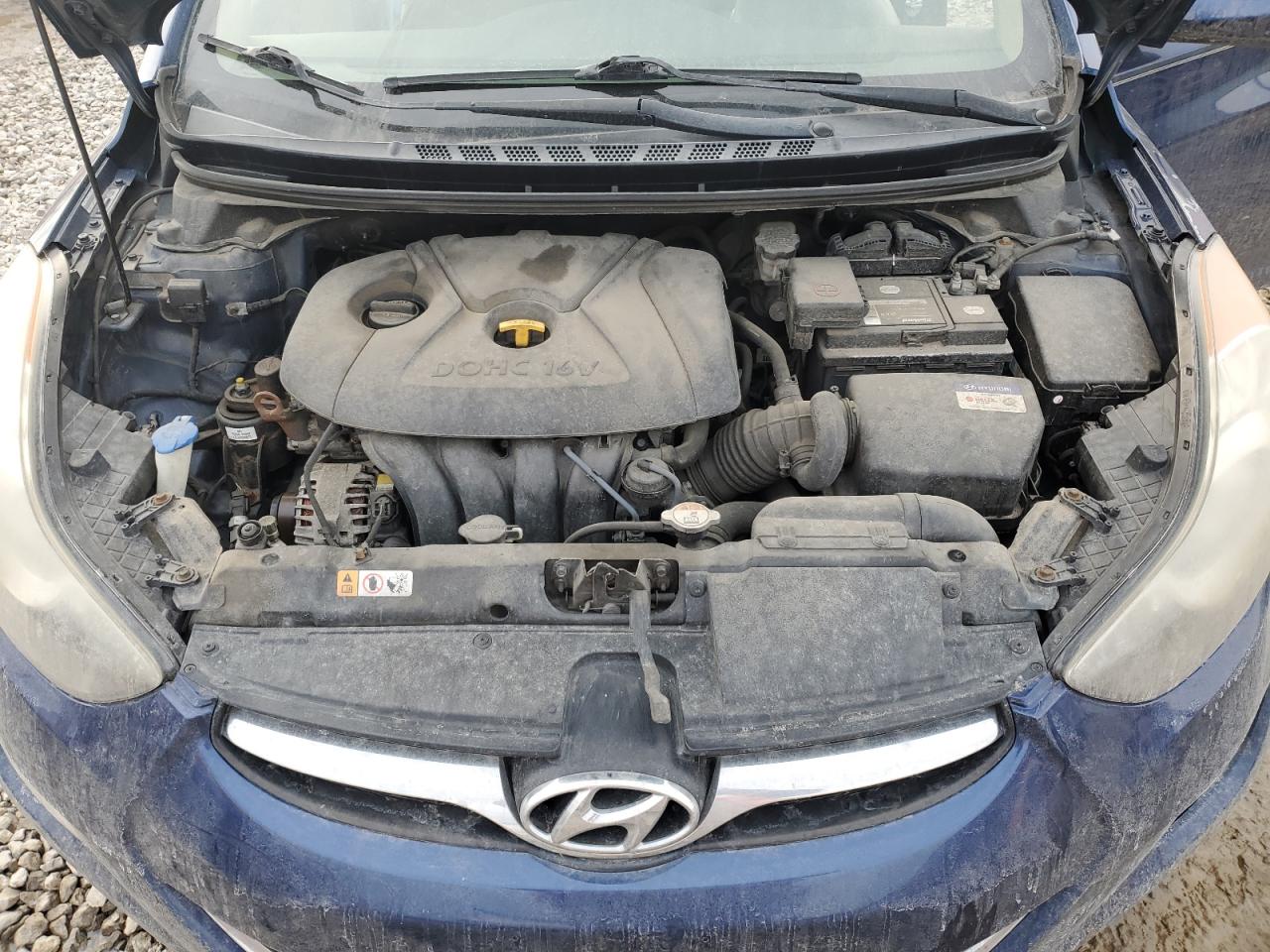 2013 Hyundai Elantra VIN KMHDH4AE1DU749850 Copart auction photo, vandalism / mechanical damage thumbnail 11