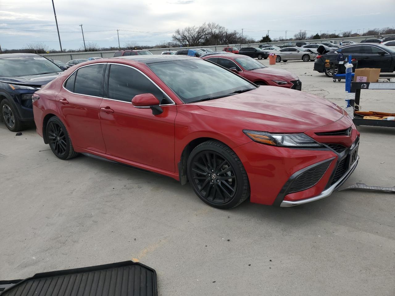 2021 Toyota Camry VIN 4T1K61AK6MU412110 Copart auction photo, side / hail damage thumbnail 4