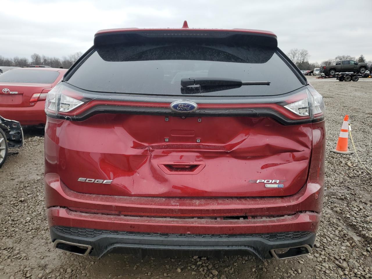 2016 Ford Edge VIN 2FMPK4AP0GBC20271 Copart auction photo, rear end damage thumbnail 6