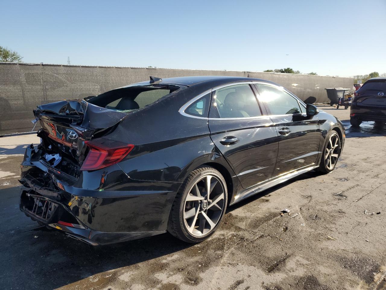 2021 Hyundai Sonata VIN 5NPEJ4J22MH112818 Copart auction photo, rear end damage thumbnail 3
