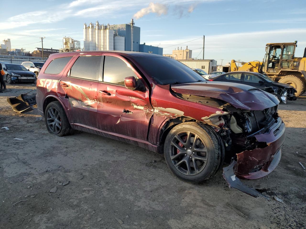2019 Dodge Durango VIN 1C4SDJGJ6KC606583 Copart auction photo, side / front end damage thumbnail 4