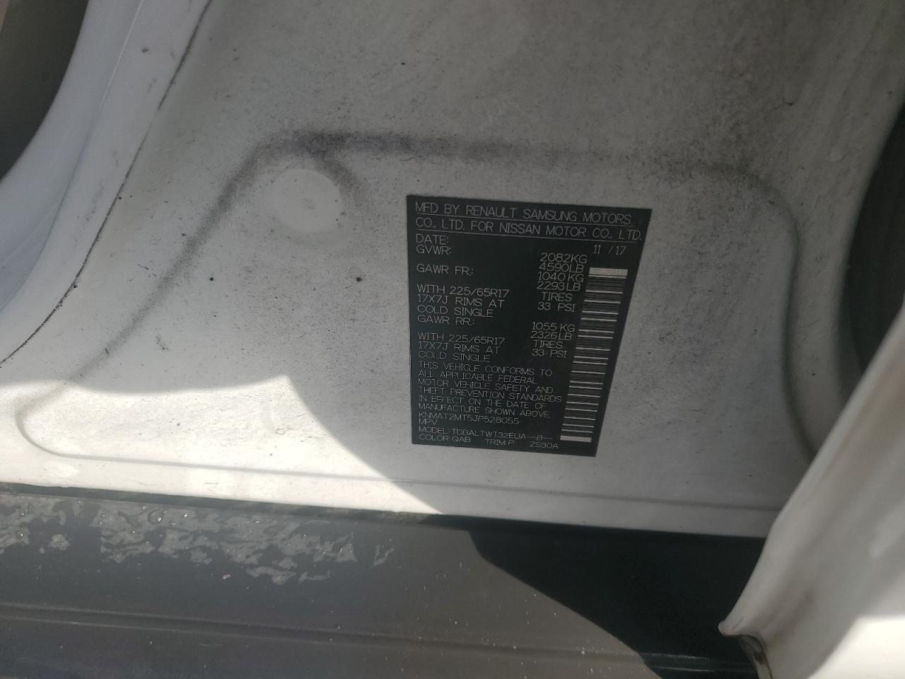 2018 Nissan Rogue VIN KNMAT2MT5JP528055 Copart auction photo, undercarriage / front end damage thumbnail 13