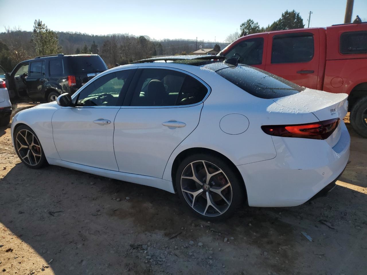 2021 Alfa Romeo Giulia VIN ZARFAMBN2M7640415 Copart auction photo, all over damage thumbnail 2