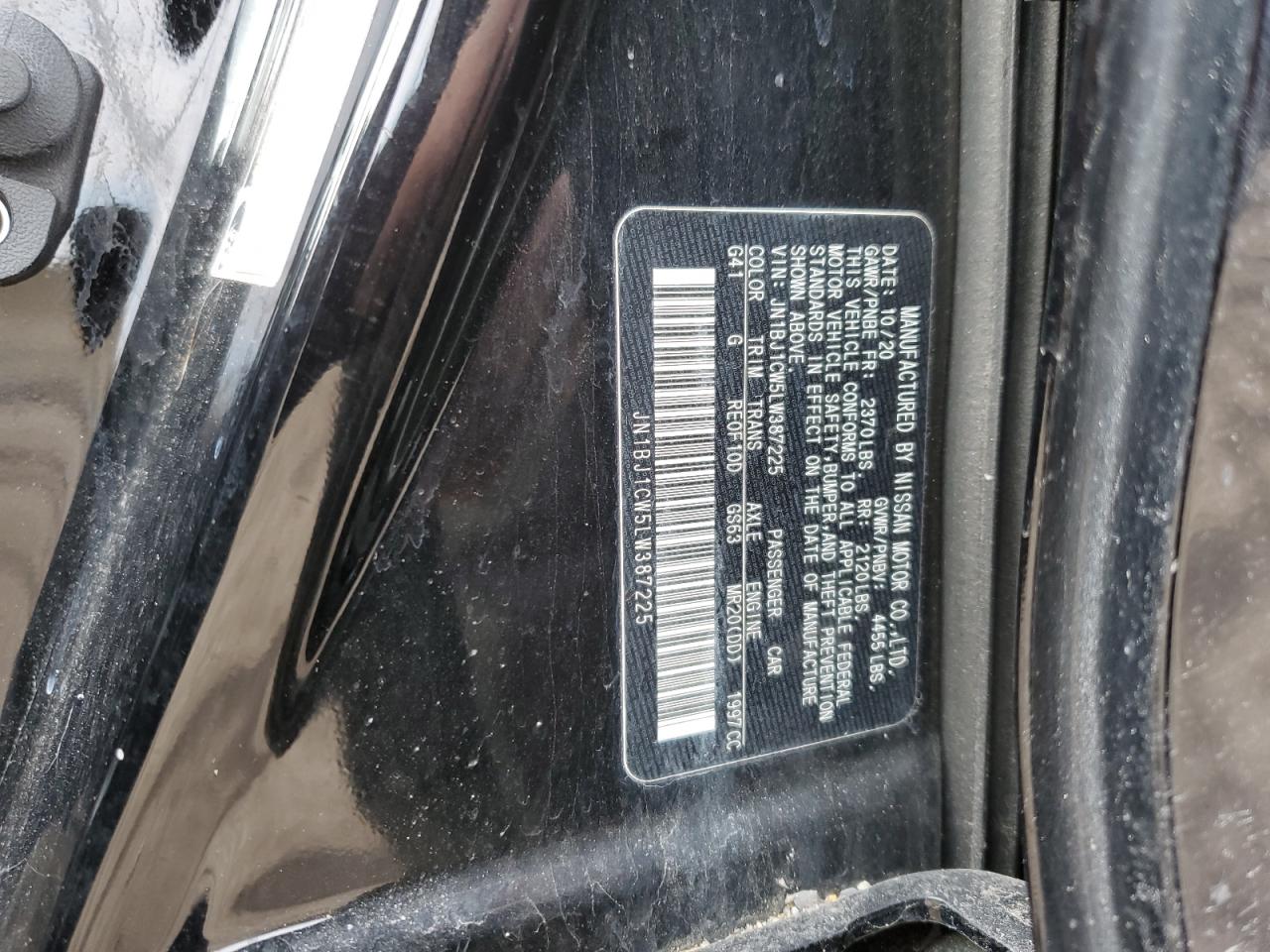 2020 Nissan Rogue VIN JN1BJ1CW5LW387225 Copart auction photo, rear end / front end damage thumbnail 13