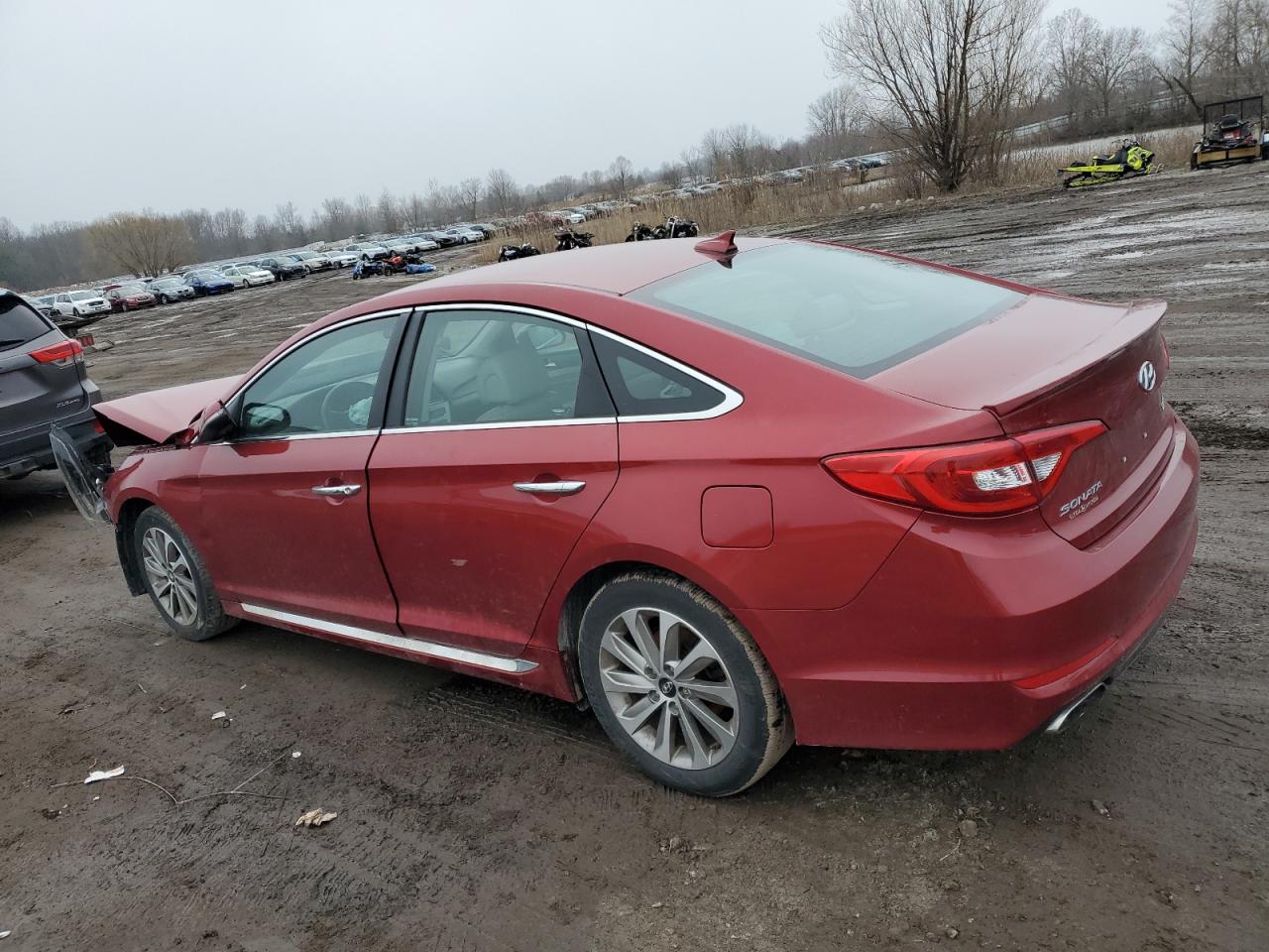2015 Hyundai Sonata VIN 5NPE34AF8FH243834 Copart auction photo, front end damage thumbnail 2