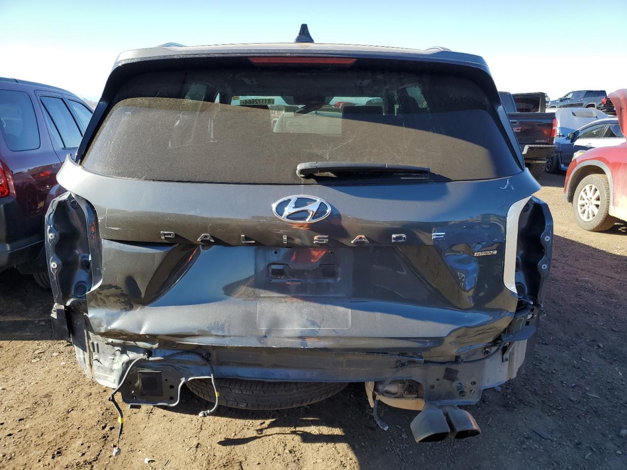 2022 Hyundai Palisade VIN KM8R5DHE2NU389204 Copart auction photo, rear end damage thumbnail 6