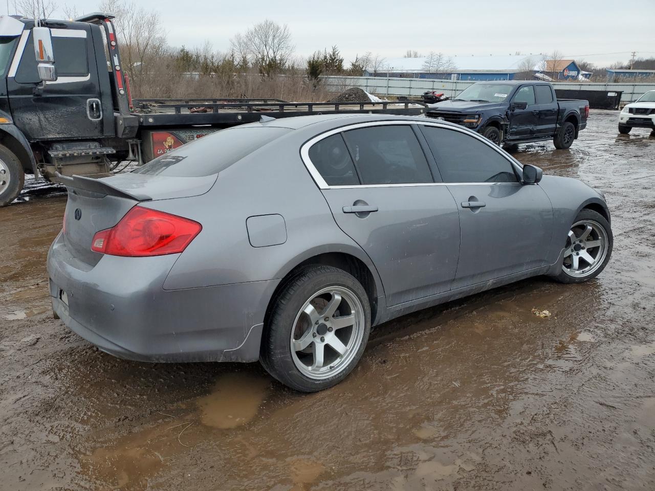 2013 Infiniti G VIN JN1CV6AR0DM758100 Copart auction photo, front end / undercarriage damage thumbnail 3