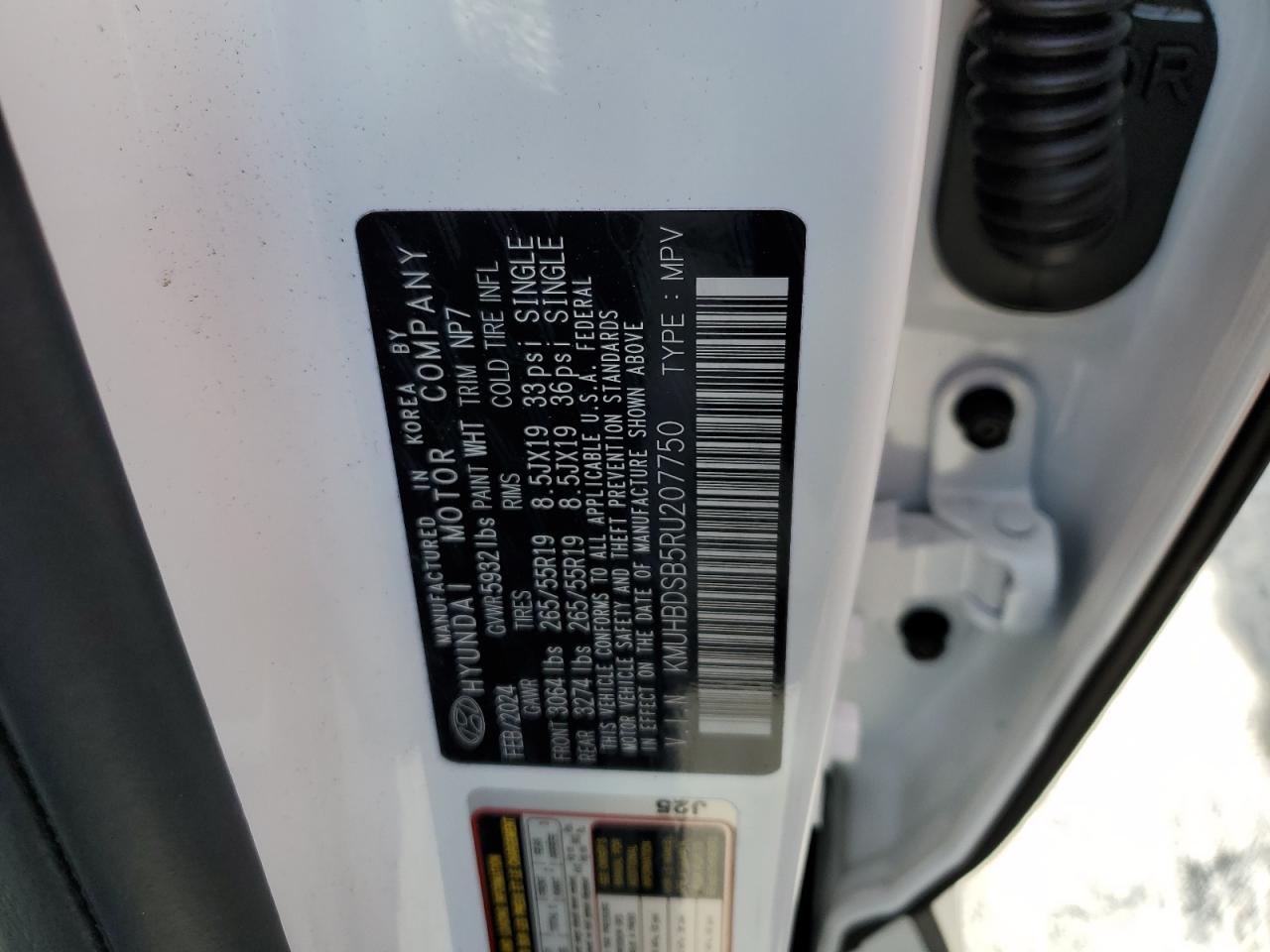 2024 Genesis Gv80 VIN KMUHBDSB5RU207750 Copart auction photo, front end damage thumbnail 12