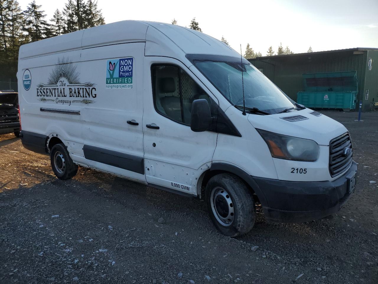2015 Ford Transit VIN 1FTNR3XVXFKA72660 Copart auction photo, all over damage thumbnail 4